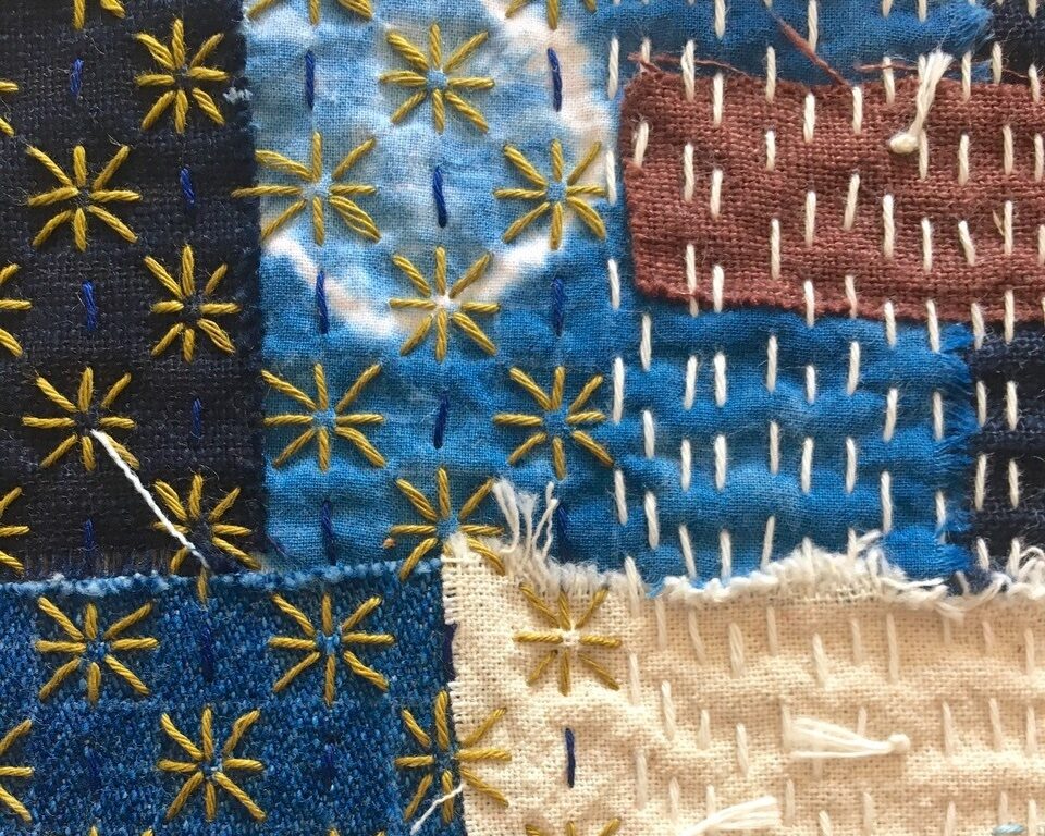 Sashiko boro flicken sticken visible mending workshop bern